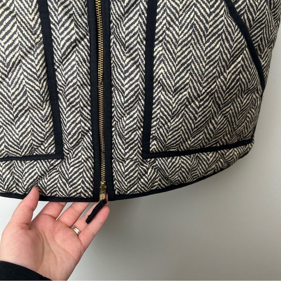 J. Crew Herringbone Black Zip-Up Vest - Picture 5 of 6